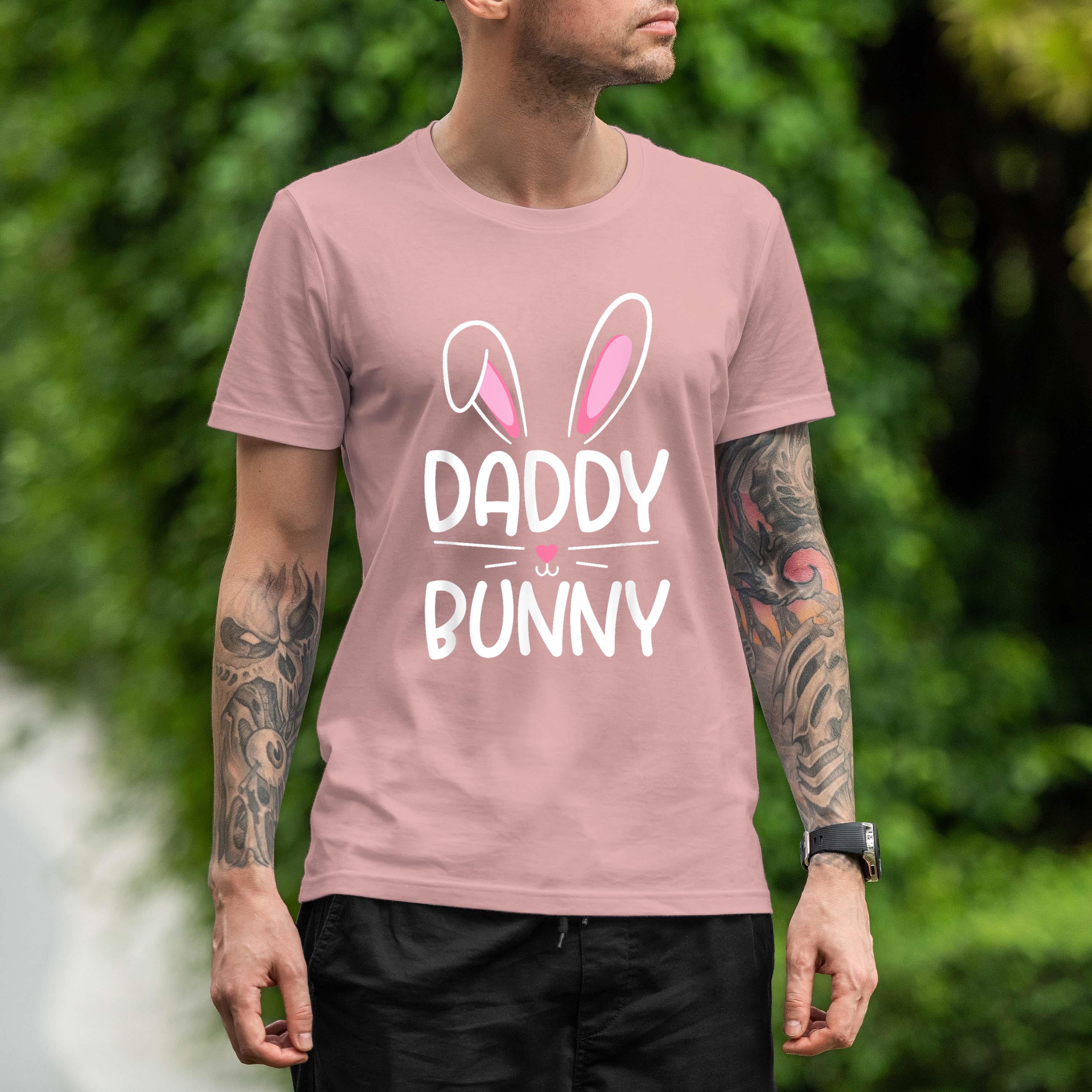 Cute Daddy Bunny Happy Easter Day Men Women Matching Family Shirt 